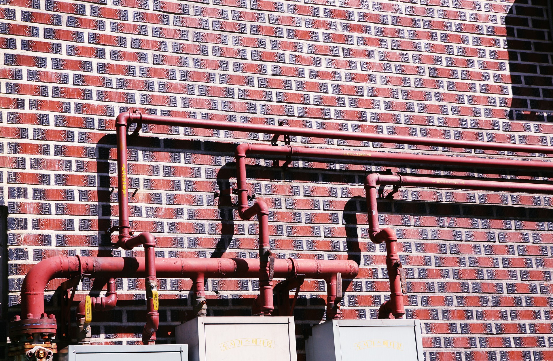 plumbing pipes on house